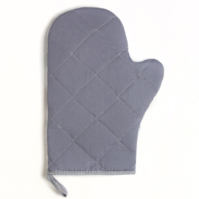 Новый год. Варежка-прихватка &laquo;Новый год: Winter fun&raquo; 20х28см,саржа, 100% х/л, ватин 250г/м2