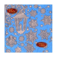 Новогодние салфетки бумажные Gold D&eacute;cor &laquo;Новогодний фонарь на синем&raquo; 3 слоя, 33х33 см, 20 шт