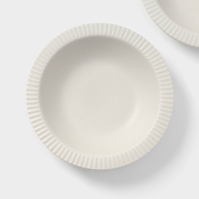 Тарелки Magistro Jarwah Lausanne, 550 мл, 21,3×4 см, глубокие, набор 2 шт, фарфор, серые Тарелки Magistro Jarwah Lausanne, 550 мл, 21,3×4 см, глубокие, набор 2 шт, фарфор, серые