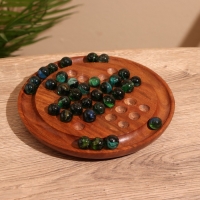 Игра настольная "Солитер" 19х19 см, дерево шишам Игра настольная "Солитер" 19х19 см, дерево шишам