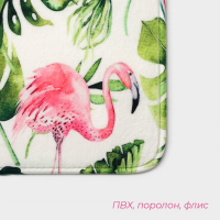 Коврики для ванной и туалета Доляна &laquo;Фламинго&raquo;, 2 шт: 40&times;43 см, 43&times;73 см