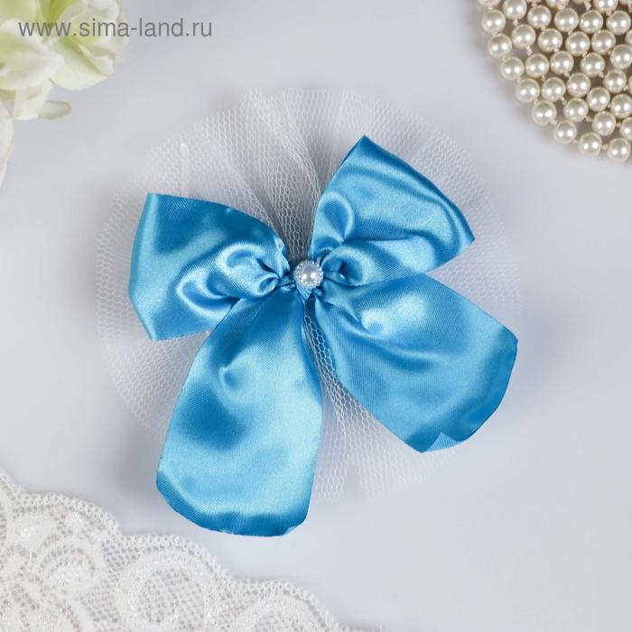 Бантики на ручки свадебного автомобиля, 4 шт., бирюзовые