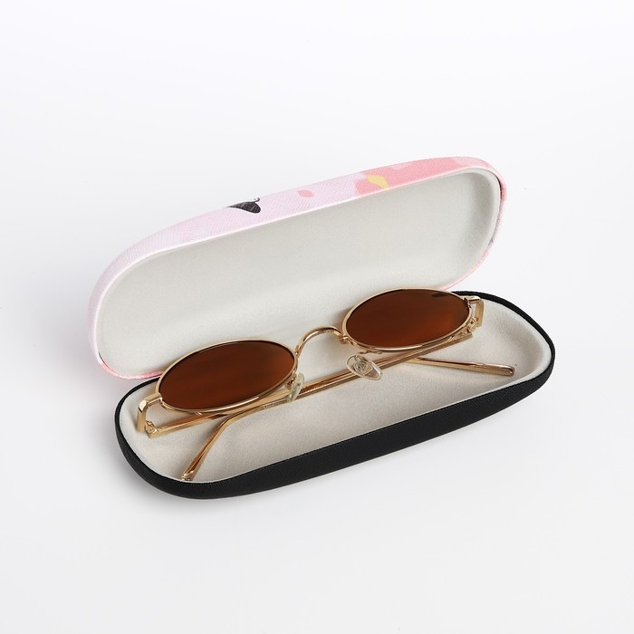 Футляр для очков на хлопушке, длина 16 см, цвет розовый Футляр для очков на хлопушке, длина 16 см, цвет розовый