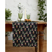 Дорожка на стол Этель Succulents 40х149см, 100% хлопок, саржа 190 г/м2 Дорожка на стол Этель Succulents 40х149см, 100% хлопок, саржа 190 г/м2