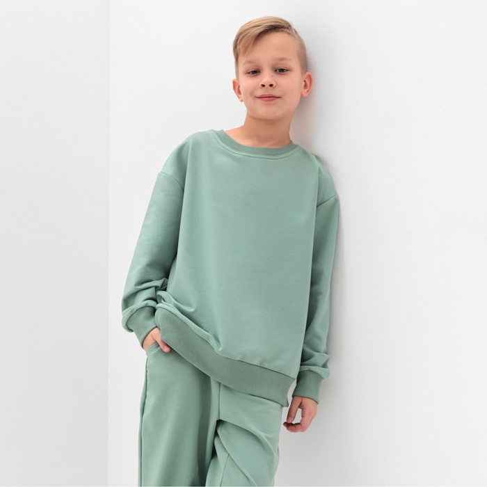 Костюм (свитшот и брюки) детский MINAKU, цвет оливы, рост 152 см