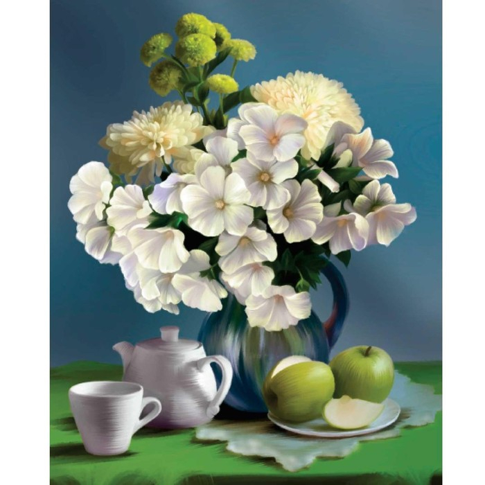 Алмазная мозаика с полным заполнением на холсте &laquo;Натюрморт&raquo;, 40 х 50 см