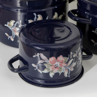 Набор кастрюль &laquo;Алиса&raquo;, 4 предмета: 2 л, 3 л, 6 л, 8 л, эмалированные крышки, индукция