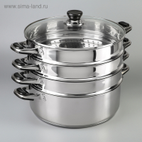 Мантоварка «Алтын», 7 л, d=30 см, 3 секции, капсульное дно, индукция Мантоварка «Алтын», 7 л, d=30 см, 3 секции, капсульное дно, индукция