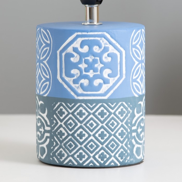 Настольная лампа Настольная лампа "Агата" Е14 40Вт голубой 16х16х31 см RISALUX