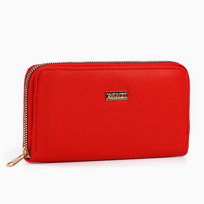 Кошелек кожзам NAZAMOK, 19*9,5см, красный цвет Кошелек кожзам NAZAMOK, 19*9,5см, красный цвет