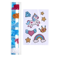 Алмазная мозаика-стикер с полным заполнением для детей &laquo;Сказочный Единорожка&raquo;