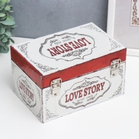 Шкатулка дерево кожзам "История любви" 10х12х18 см Шкатулка дерево кожзам "История любви" 10х12х18 см