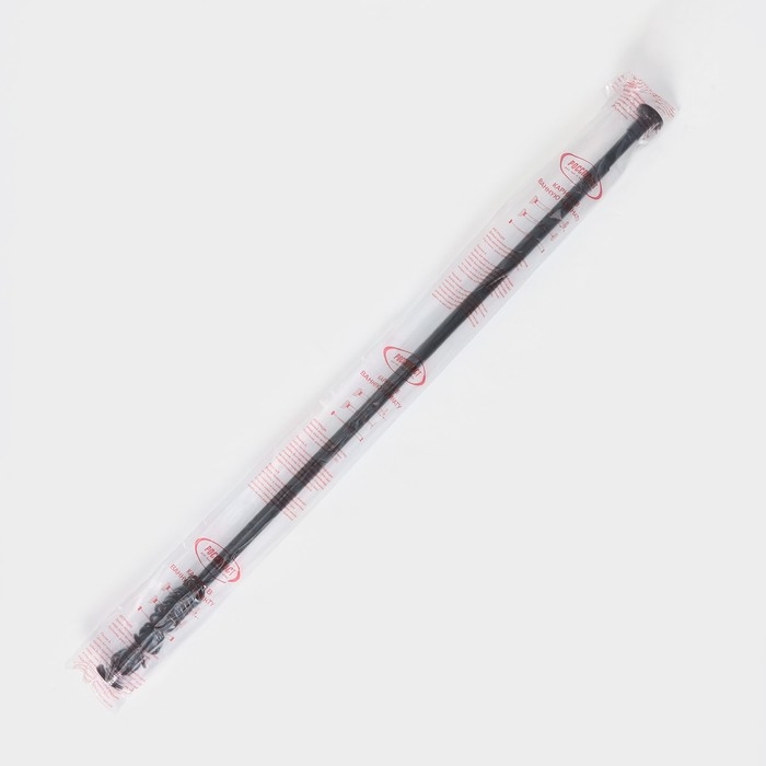 Карниз для ванной комнаты, телескопический 120-220 см, размер 200 см, цвет чёрный