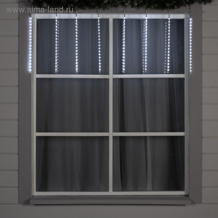 Гирлянда &laquo;Сосульки&raquo; 3 &times; 0.5 м, IP44, прозрачная нить, 288 LED, свечение белое с эффектом стекания, 12 В