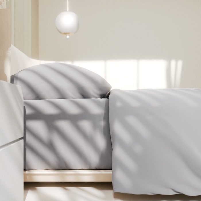 Постельное бельё LoveLife евро Постельное бельё LoveLife евро "Gray mist" 200х215 см, 225х240 см, 50х70± 3 см-2 шт, микрофибра 85 гр