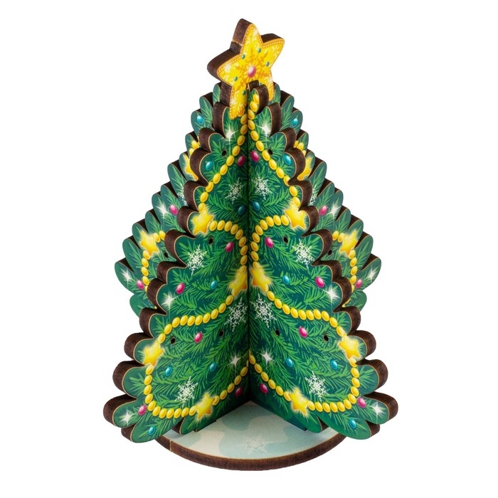 Модель из дерева «Ёлка сборная. Игрушки ассорти» Модель из дерева «Ёлка сборная. Игрушки ассорти»