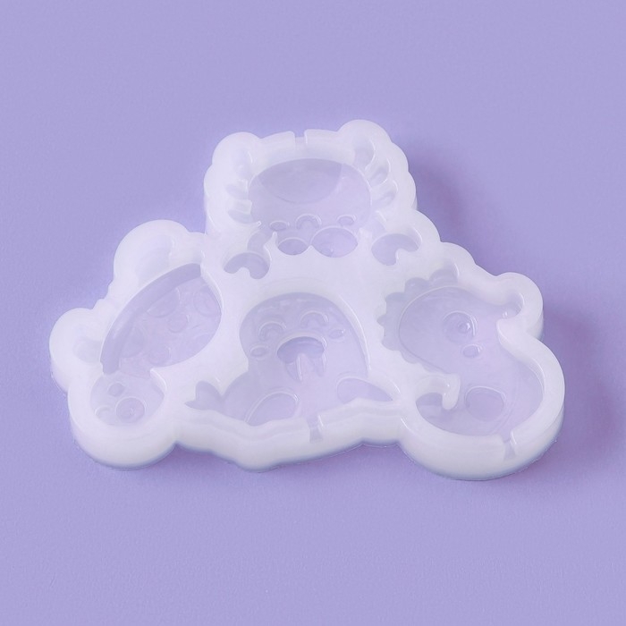 Силиконовый молд для леденцов и шоколада &laquo;Морской мир&raquo;, 9,8&times;7,5&times;1 см, цвет прозрачный