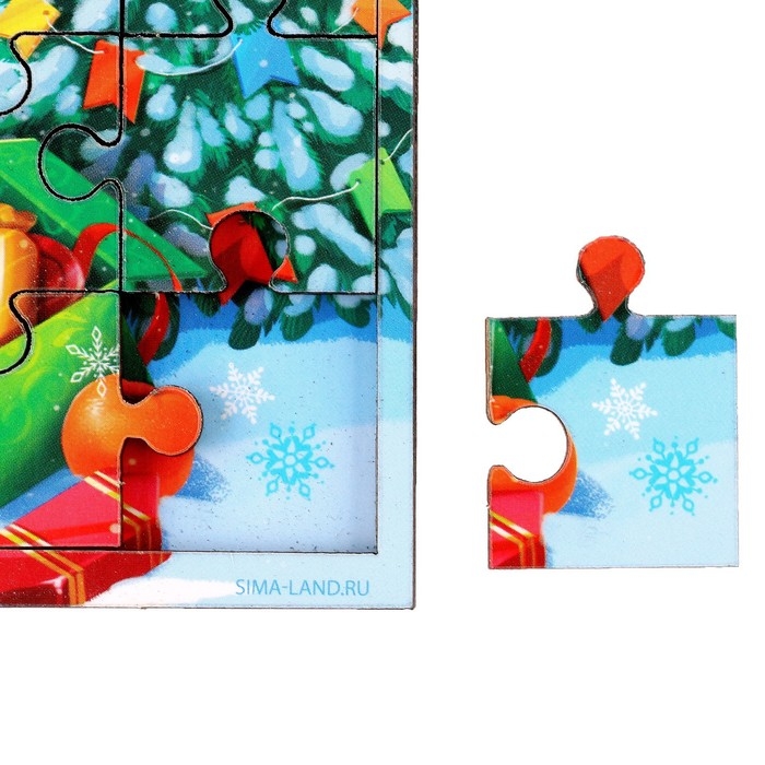 Деревянный пазл «Новый год! Лисёнок с подарками» Деревянный пазл «Новый год! Лисёнок с подарками»