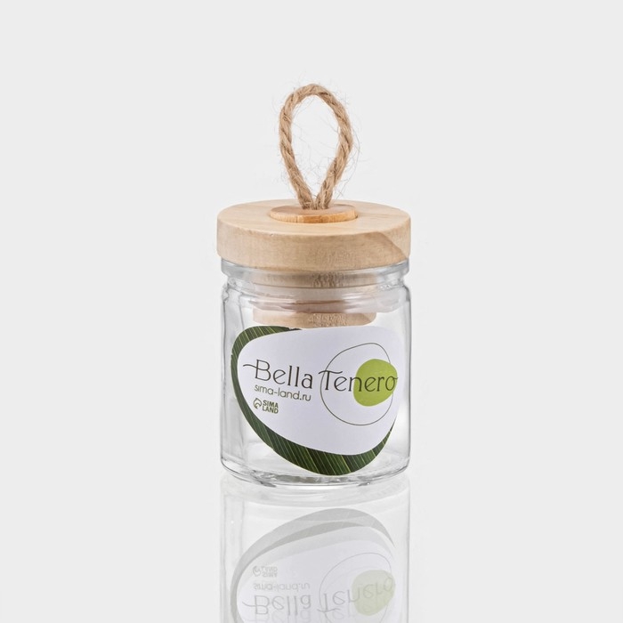Банка стеклянная для хранения сыпучих продуктов BellaTenero &laquo;Эко&raquo;, 50 мл, 4,5&times;6,2 см, с бамбуковой крышкой