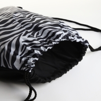 Мешок для обуви на шнурке, цвет белый/чёрный Мешок для обуви на шнурке, цвет белый/чёрный