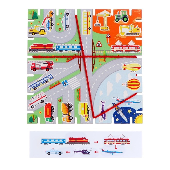 Геоборд с заданиями &laquo;Машинки&raquo; с предсказанием