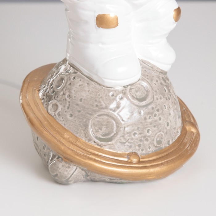 Лампа настольная Лампа настольная "Космонавт с луной" 1х40Вт Е14 белый/золото 12,5х12,5х33см