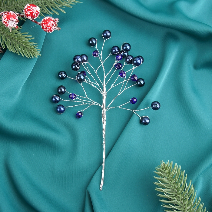 Декор Декор "Хрустальная сказка" 17 см, синяя жемчужинка