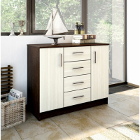 Комод Эра (К1000-2Д), 1000х430х830, Венге/Лоредо Комод Эра (К1000-2Д), 1000х430х830, Венге/Лоредо