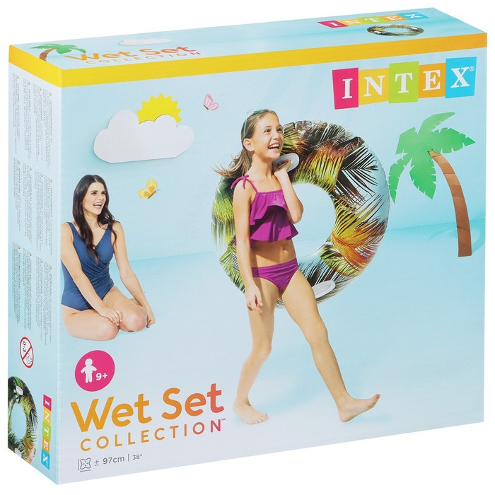 Круг для плавания «Узоры», с ручками, d=97 см, от 9 лет, цвет МИКС, 58263NP INTEX Круг для плавания «Узоры», с ручками, d=97 см, от 9 лет, цвет МИКС, 58263NP INTEX