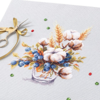 Набор для вышивания крестом &laquo;Хлопок и черника&raquo;, 18 &times; 23 см