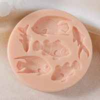 Молд силикон "Рыбки"4,5х2,5х0,6  4х2,1х0,6  4,3х2,3х0,6  3х1,5х0,6  3,7х2х0,6  4х1,5х0,6 см