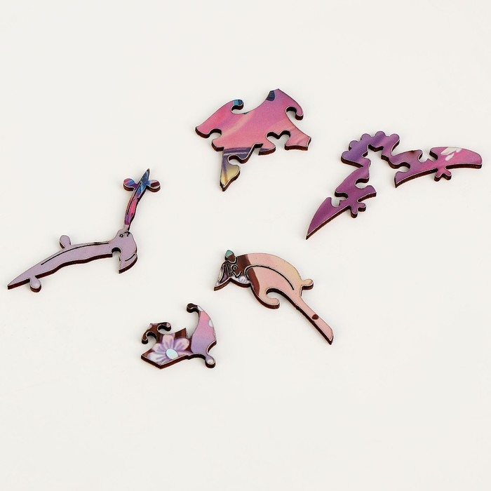 Пазлы деревянные фигурные &laquo;Загадочные сны&raquo; с кулоном на руку, 133 элемента