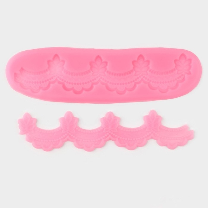 Молд &laquo;Воланы&raquo;, 2 предмета, силикон, 21&times;5,5&times;1 см, цвет МИКС