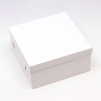 Коробка подарочная складная, упаковка, крышка-дно, белая, 25 х 25 х 12 см