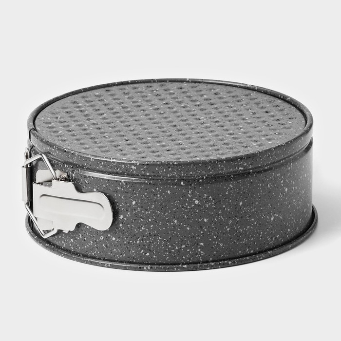 Форма для выпечки Доляна «Мрамор», 17×7 см, съёмное дно, антипригарное покрытие, цвет серый Форма для выпечки Доляна «Мрамор», 17×7 см, съёмное дно, антипригарное покрытие, цвет серый