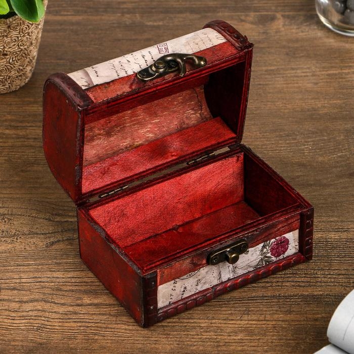 Шкатулка дерево сундучок Шкатулка дерево сундучок "Письма из далека" 12х9х8,5 см