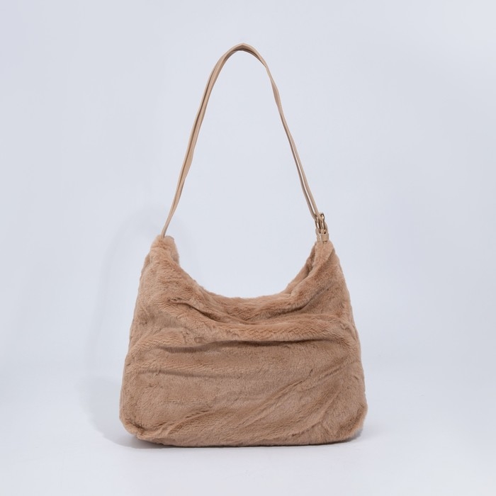 Сумка-мешок на молнии, цвет коричневый Сумка-мешок на молнии, цвет коричневый