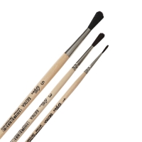 Набор кистей Белка 3 штуки, Calligrata №1 (круглые №: 1, 3, 5), деревянная ручка Набор кистей Белка 3 штуки, Calligrata №1 (круглые №: 1, 3, 5), деревянная ручка