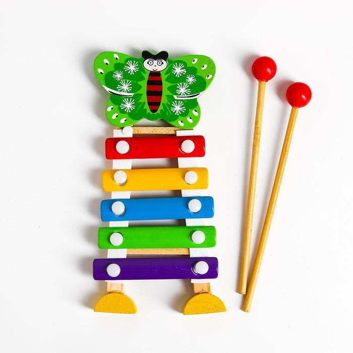 Игрушка музыкальная Металлофон «Бабочка», 5 тонов Игрушка музыкальная Металлофон «Бабочка», 5 тонов