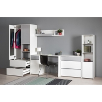 Стол Торонто 12.149, 1200х531х753, Белый/Стальной серый