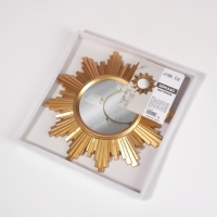 Зеркало настенное &laquo;Яркость&raquo;, d зеркальной поверхности 11 см, цвет &laquo;состаренное золото&raquo;
