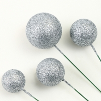 Набор топперов &laquo;Бусины&raquo;, набор 20 шт., цвет серебро