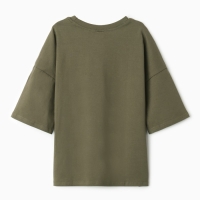 Футболка детская MINAKU цвет хаки, рост 134 см