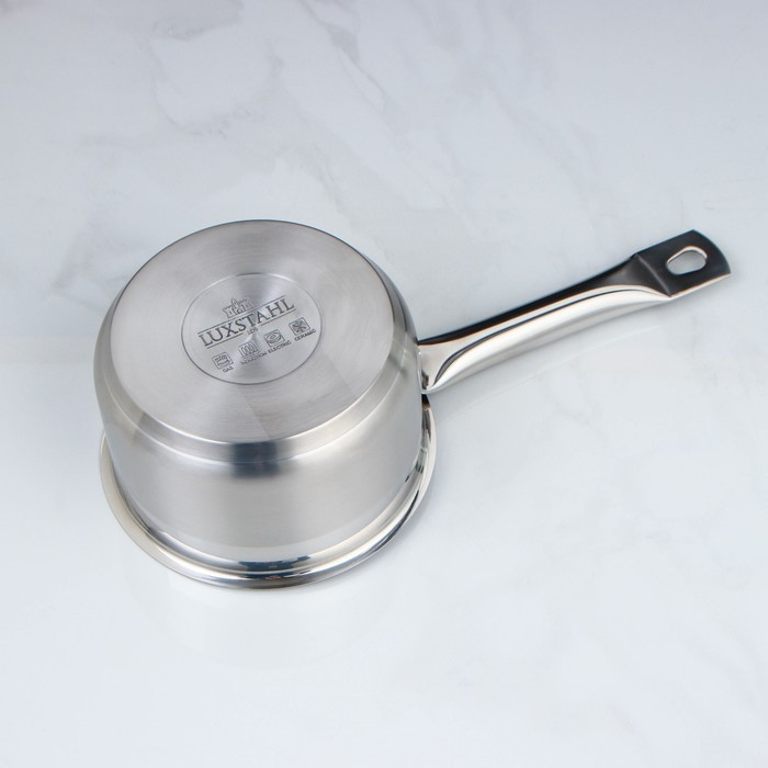 Сотейник, 1,3 л, d=14 см, h=8,5 см, металлическая крышка, капсульное дно, индукция Сотейник, 1,3 л, d=14 см, h=8,5 см, металлическая крышка, капсульное дно, индукция