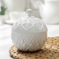 Сахарница с крышкой «Шарм», 350 мл, цвет белый Сахарница с крышкой «Шарм», 350 мл, цвет белый