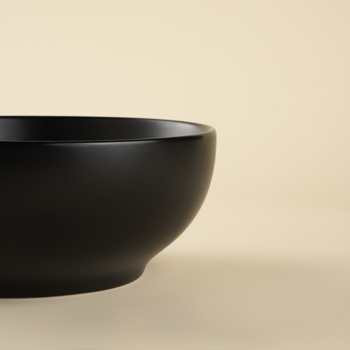 Набор мисок фарфоровых SL Home «Дарк», 1,2 л, d=18,5 см, цвет чёрный Набор мисок фарфоровых SL Home «Дарк», 1,2 л, d=18,5 см, цвет чёрный