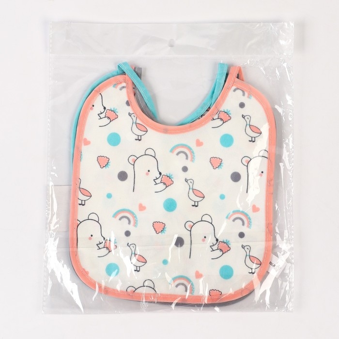 Нагрудник детский Крошка Я, 17х20 см цвет МИКС (фасовка 3 шт) Нагрудник детский Крошка Я, 17х20 см цвет МИКС (фасовка 3 шт)