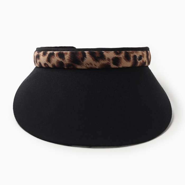 Козырёк женский MINAKU Козырёк женский MINAKU "Leopard" цвет чёрный, р-р 56-58