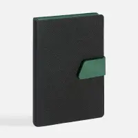 Ежедневник Boom, недатированный, черный с зеленым