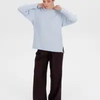 Лонгслив унисекс Siluetti Fuori, светло-голубой, размер S/M